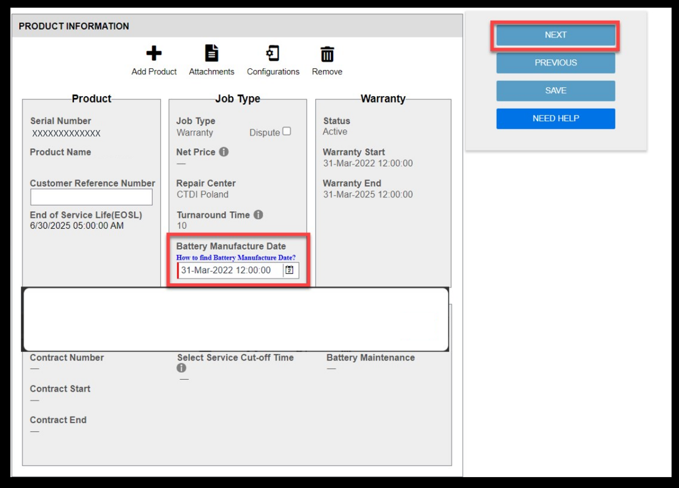 Battery Warranty Claim Screenshot 3