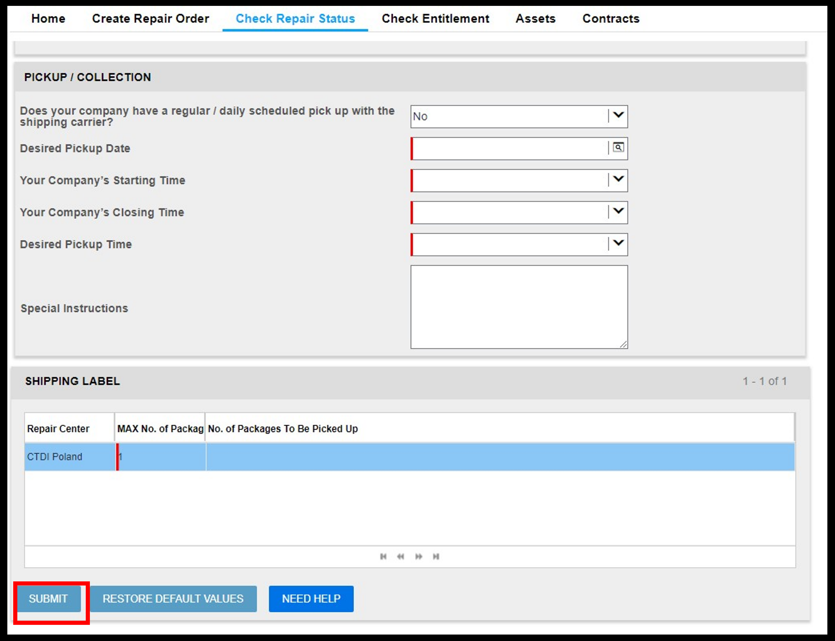 Generate a Shipping Label Screenshot 14