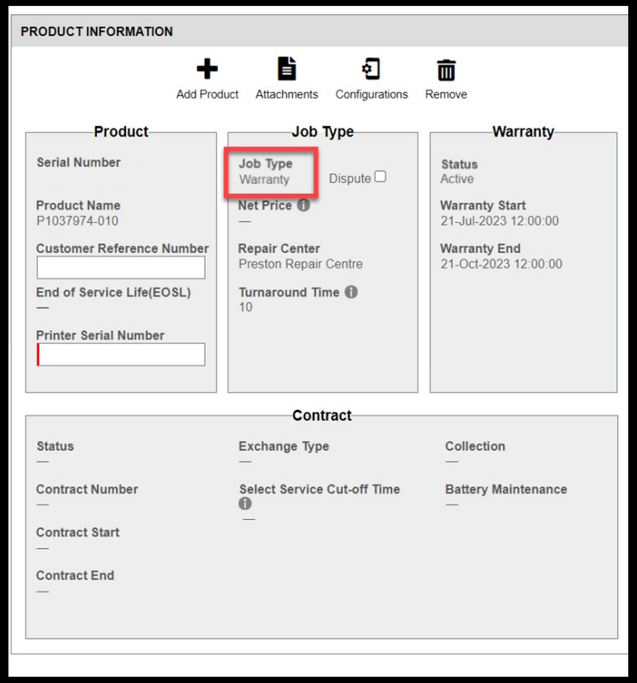 Printer Warranty Claim Screenshot 4