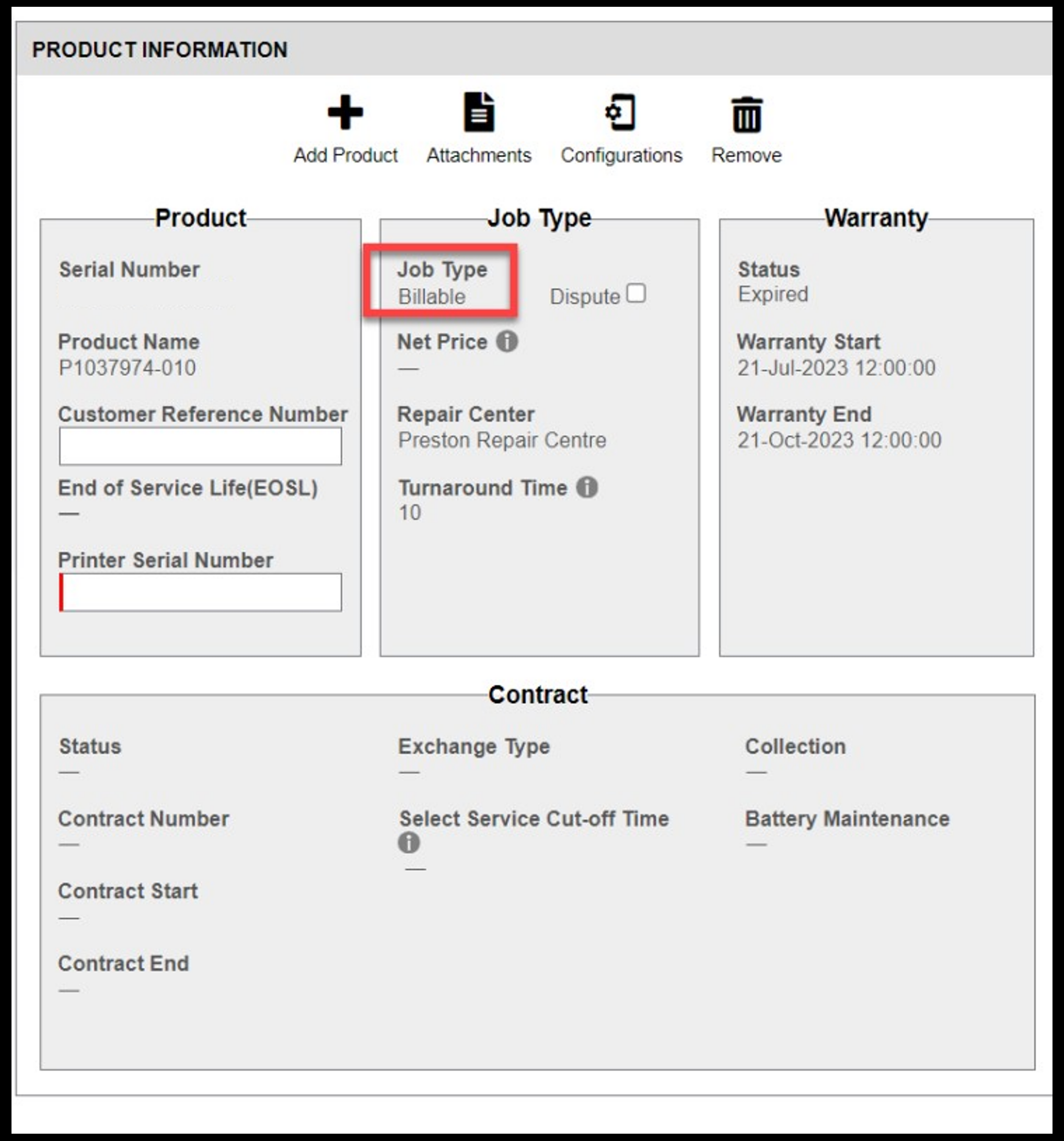 Printer Warranty Claim Screenshot 5