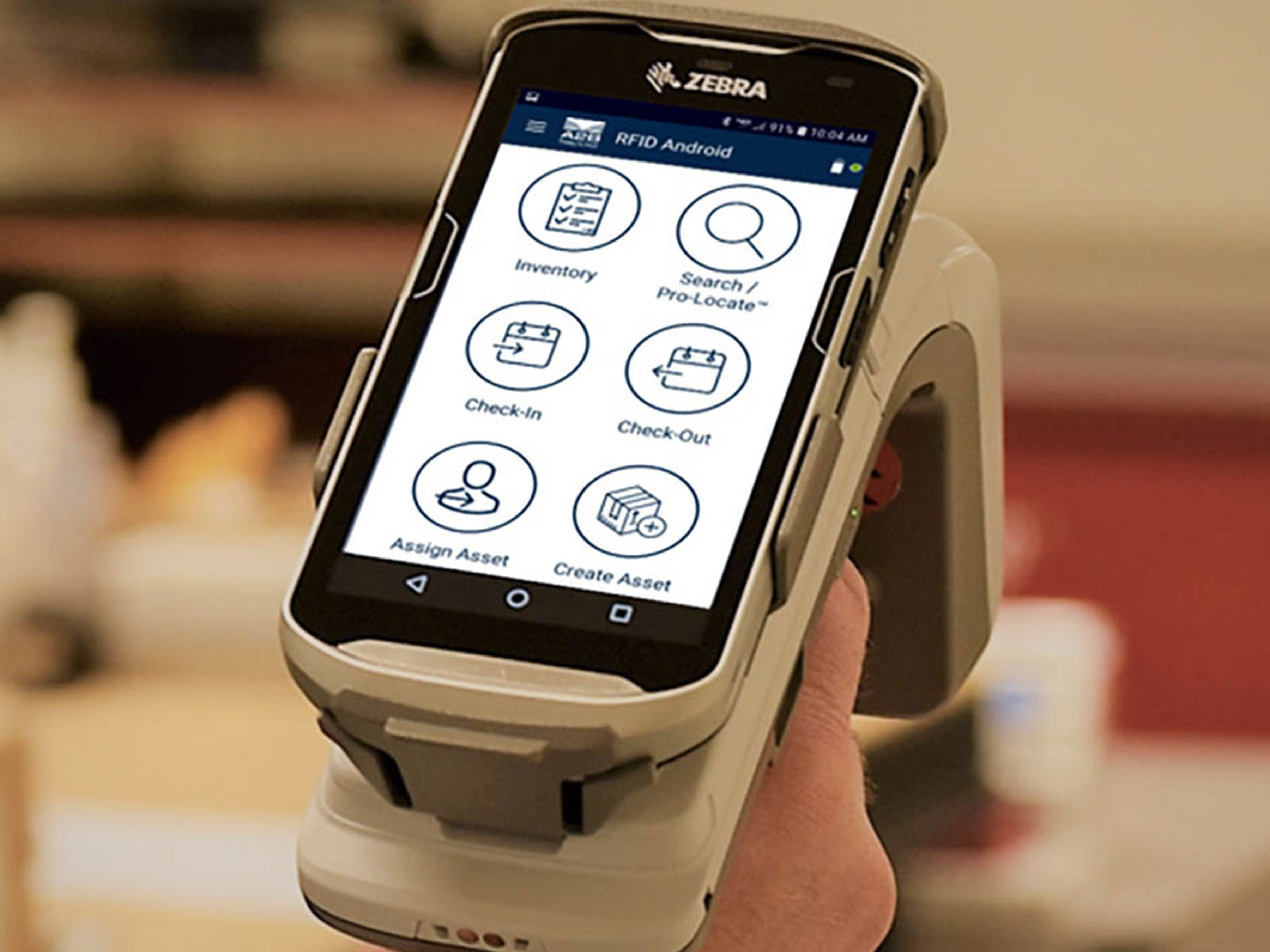 Zebra RFD8500 Handheld RFID Sled at Ricoh's facilities