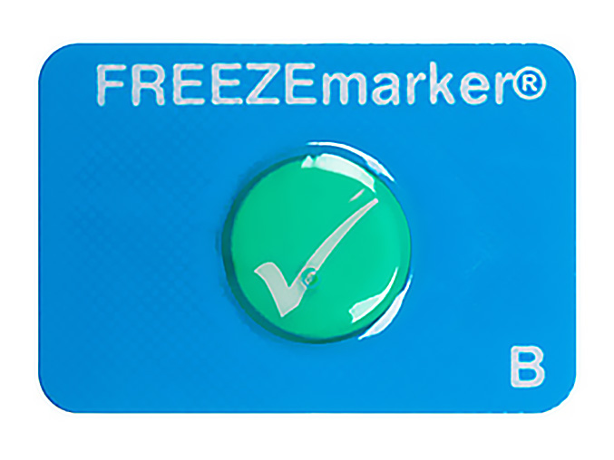 Zebra's FREEZEmarker®, a reliable and accurate freeze indicator designed to monitor freezing conditions for more efficient cold chain logistics.